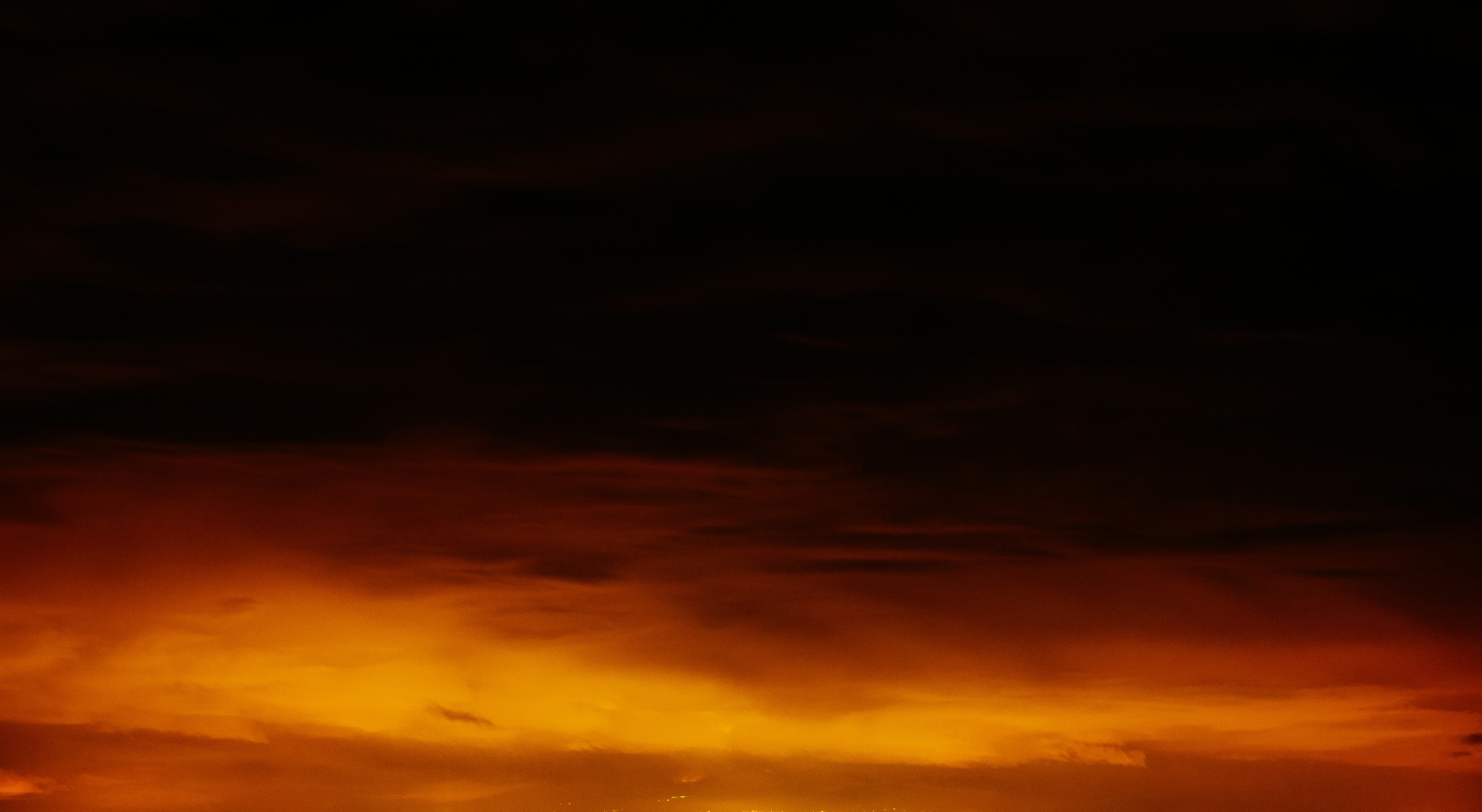 black - orange sky